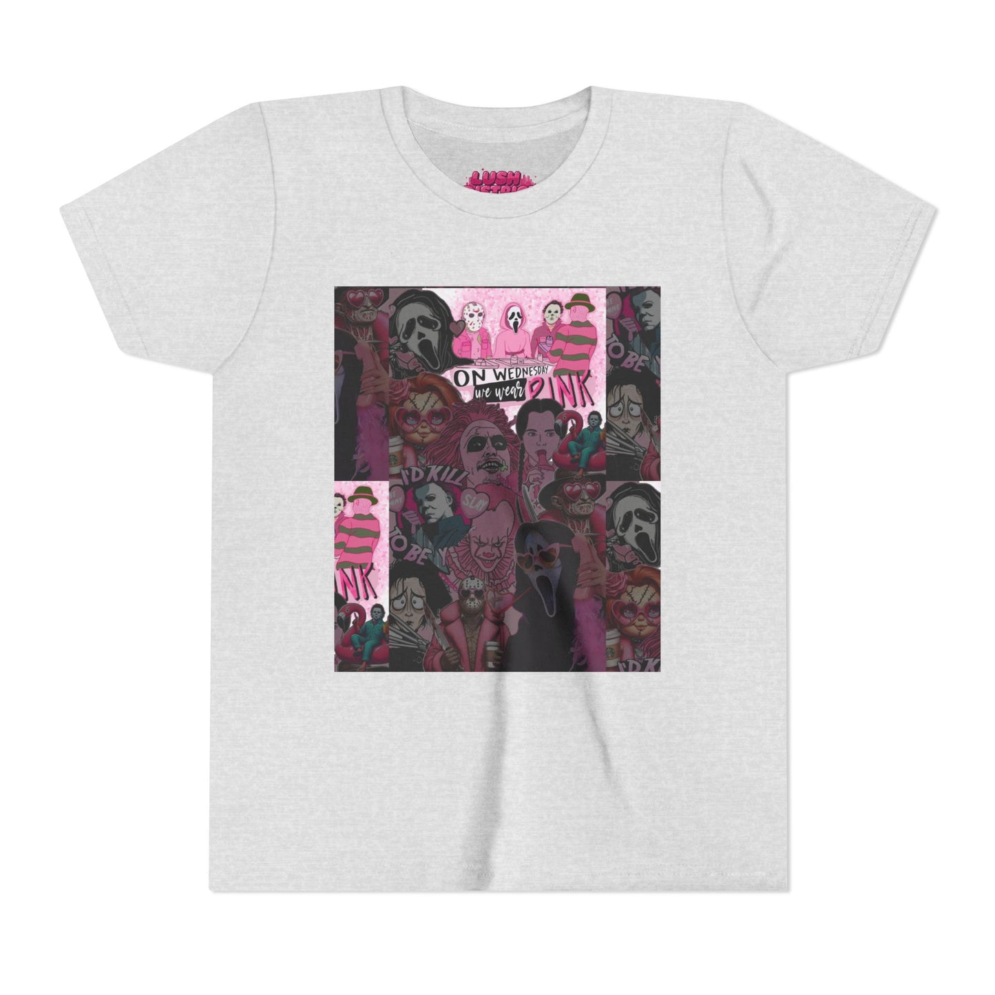 Youth Graphic Tee with Pink Vibes, Trendy Kids T-Shirt, Perfect for Summer, Birthday Gift, Casual Wear, Artsy Aesthetic