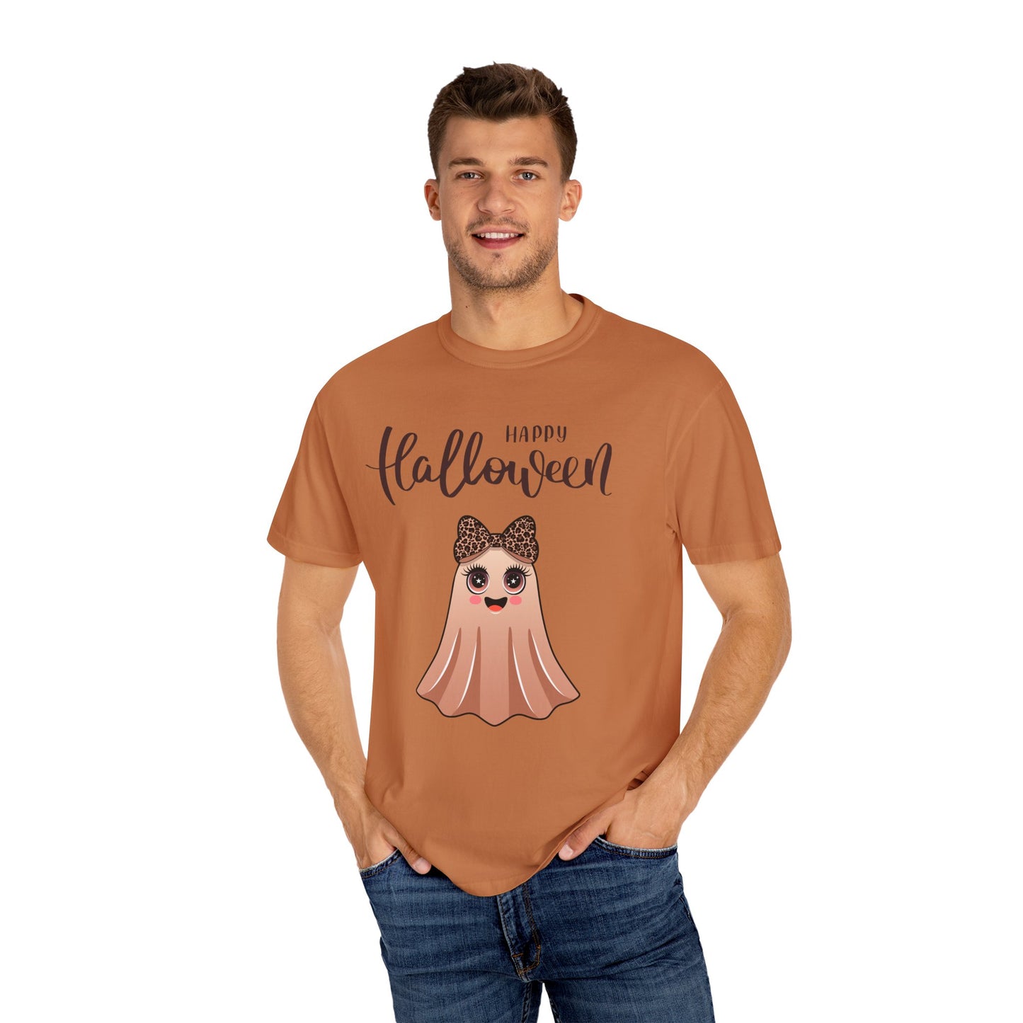 Happy Halloween Ghost T-shirt, Cute Unisex Tee, Festive Fall Apparel, Trick or Treat Shirt, Family Halloween Costume