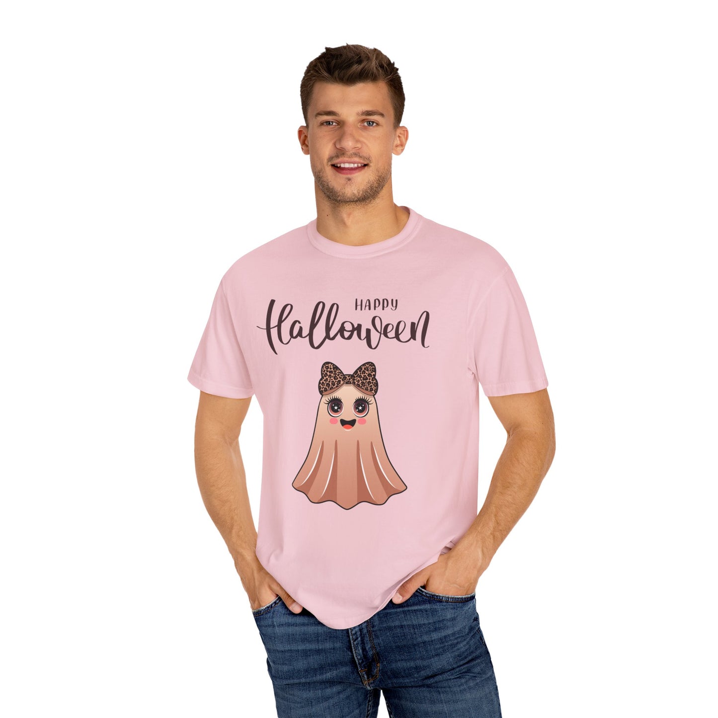Happy Halloween Ghost T-shirt, Cute Unisex Tee, Festive Fall Apparel, Trick or Treat Shirt, Family Halloween Costume