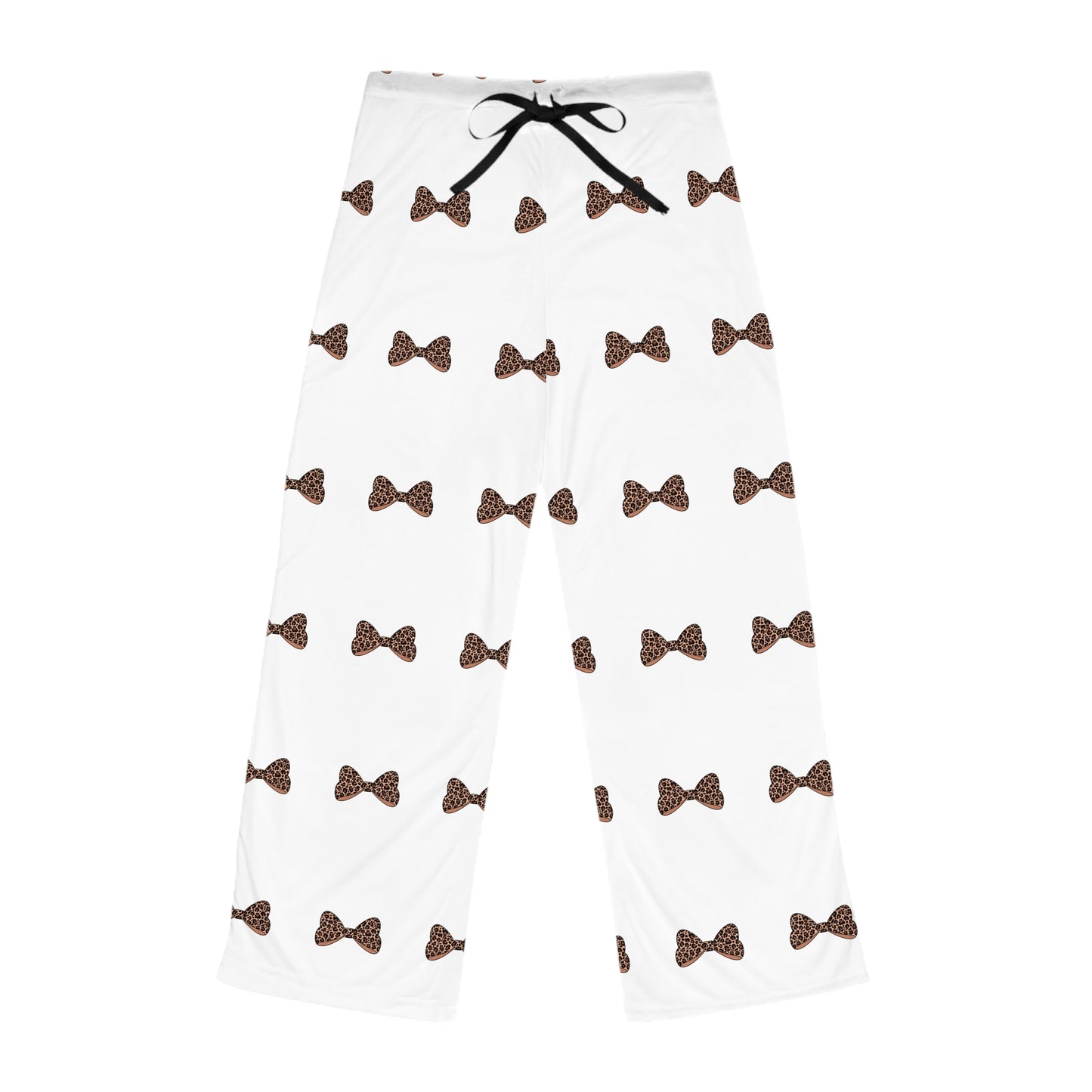 Chic Bow-Print Women's Pajama Pants, Cozy Sleepwear, Perfect for Lounging, Gift for Her, Girls' Night In, Relaxation Fashion
