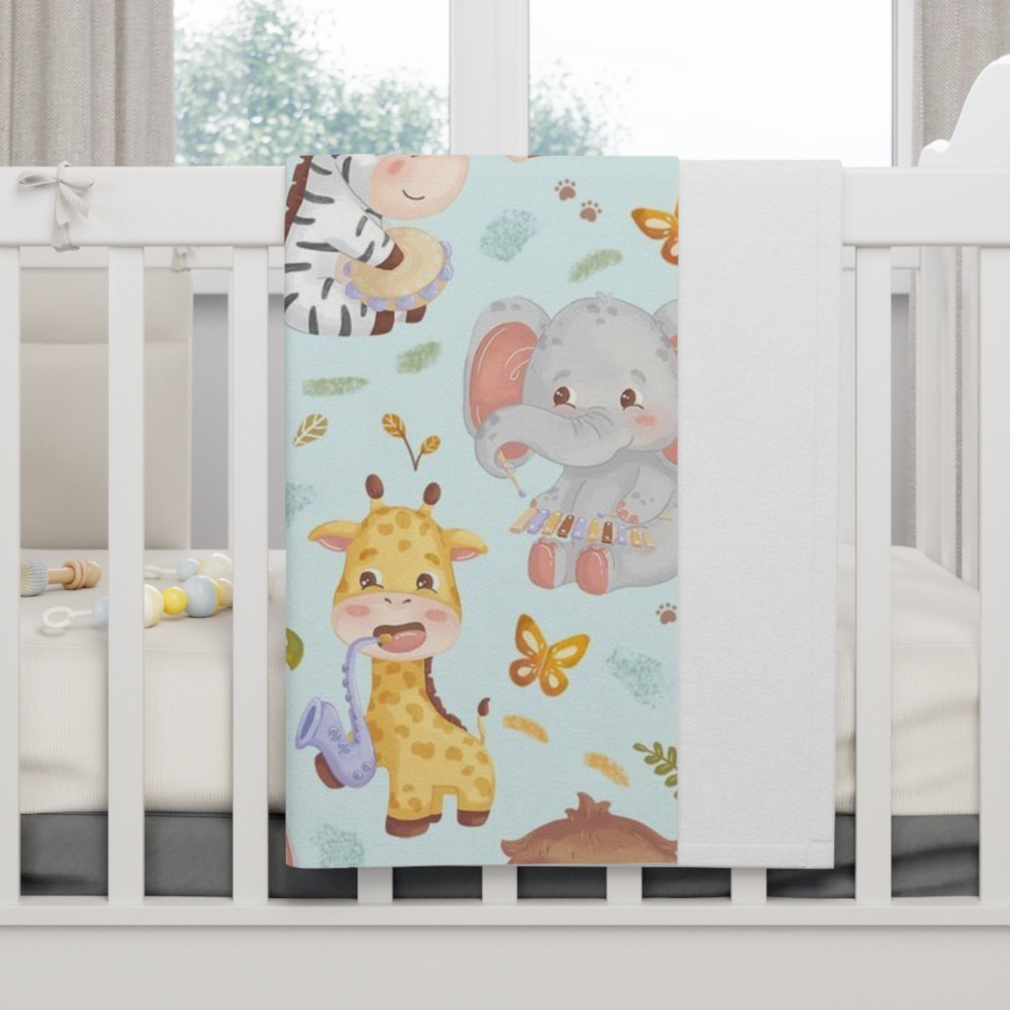 Cozy Safari Baby Blanket | Soft Fleece, Cute Animal Print, Nursery Decor, Baby Shower Gift, Infant Comfort