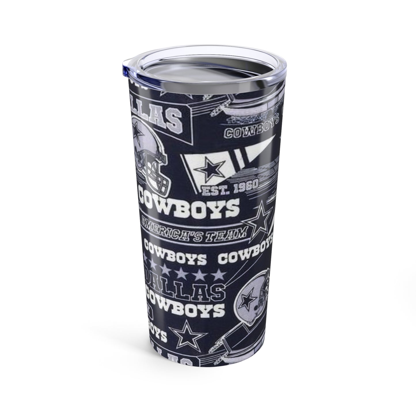 Dallas Cowboys Tumbler 20oz, Sport Drinkware, Team Fan Merchandise, Gift for Football Lovers, Game Day Accessory, Travel Mug
