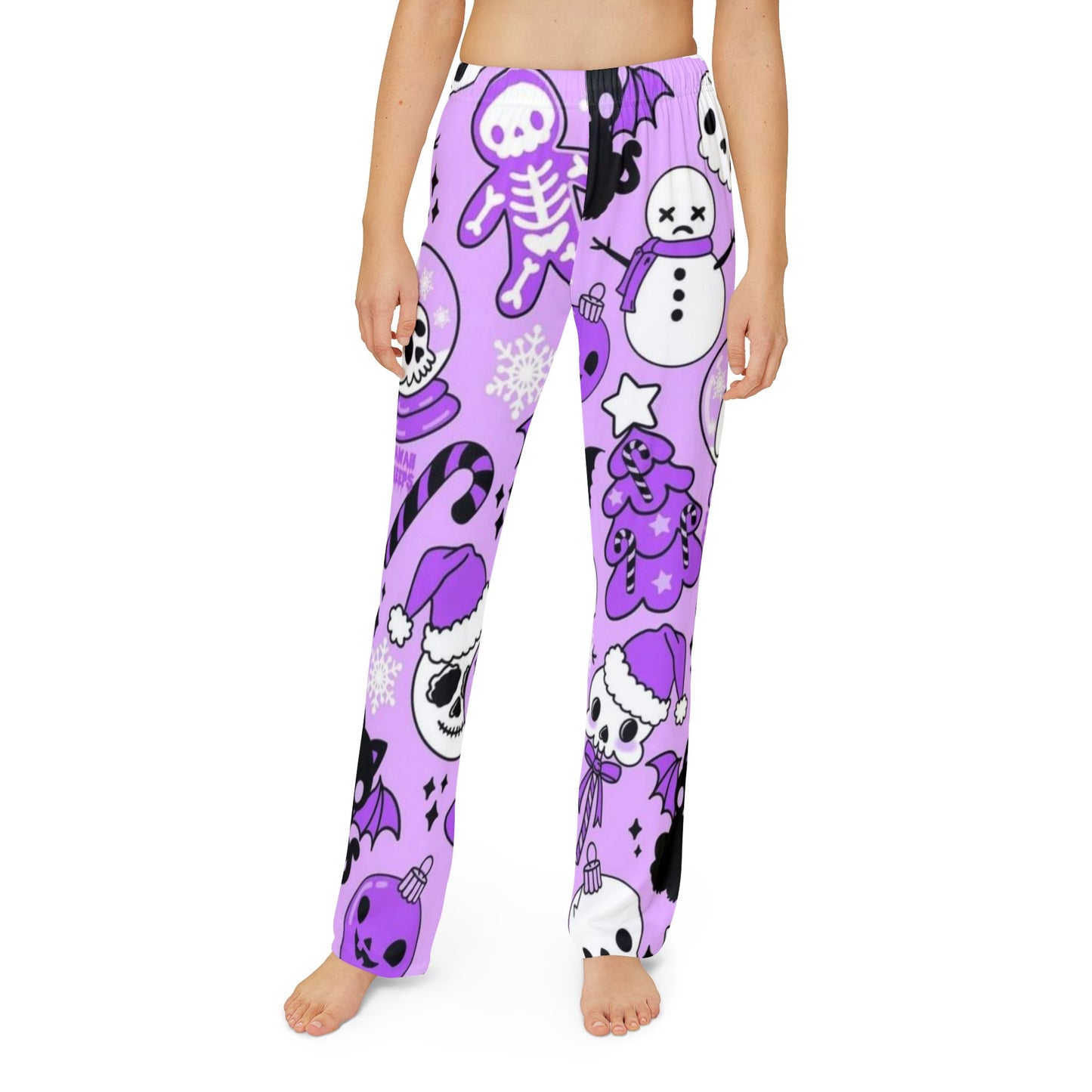 Kids Halloween Lounge Pants, Cozy Pajama Pants for Kids, Spooky Pattern Lounge Wear, Cute Halloween Gifts, Purple Ghostly Pants