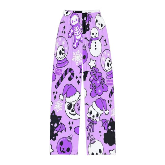 Kids Halloween Lounge Pants, Cozy Pajama Pants for Kids, Spooky Pattern Lounge Wear, Cute Halloween Gifts, Purple Ghostly Pants