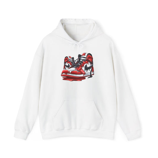 Red Kicks Unisex Hoodie - Stylish Casual Wear, Streetwear, Athleisure, Gift for Sneakerheads, Birthday, Everyday Comfort