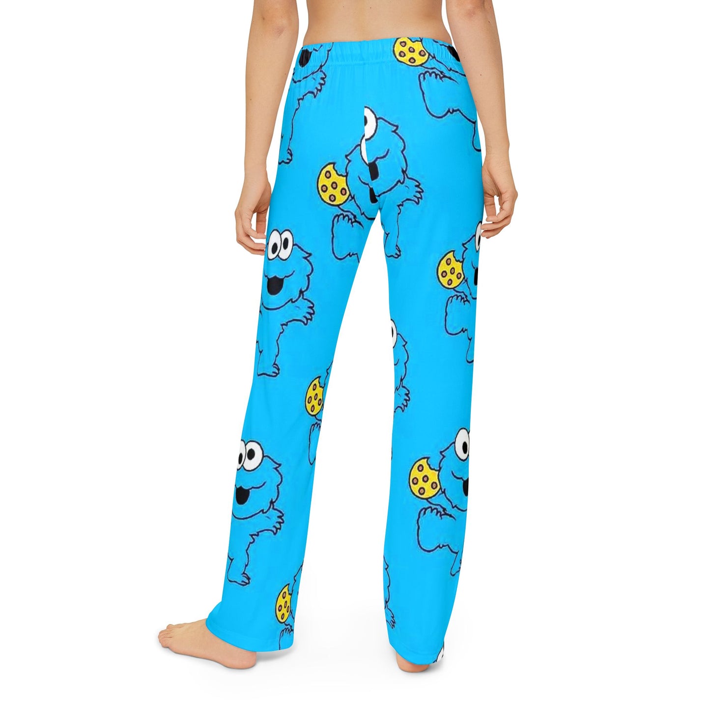 Cheerful Cookie Monster Lounge Pants for Kids | Cozy Sleepwear, Summer Pajamas, Cute Holiday Gift, Cartoon Print, Unisex Kids Wear