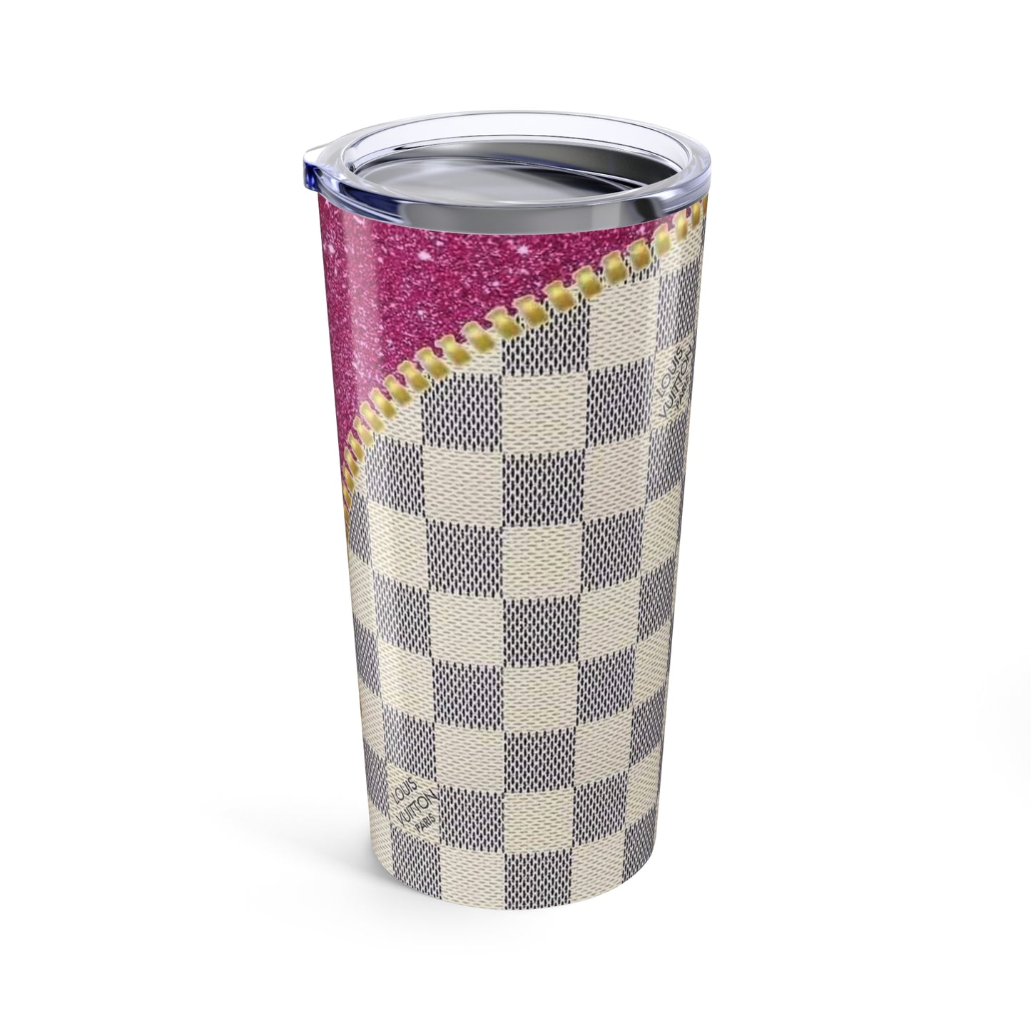 Pink Glitter Zip Tumbler | 20oz Travel Cup | Stylish Gift for Her | Trendy Drinkware for Any Occasion, Birthday, Mother's Day, Holiday