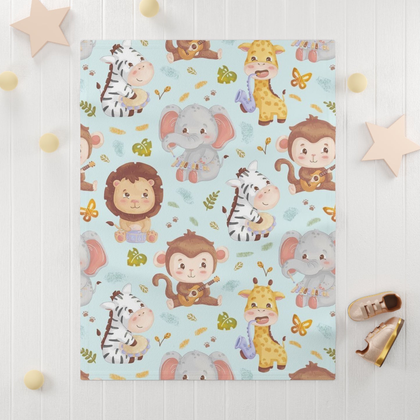 Cozy Safari Baby Blanket | Soft Fleece, Cute Animal Print, Nursery Decor, Baby Shower Gift, Infant Comfort