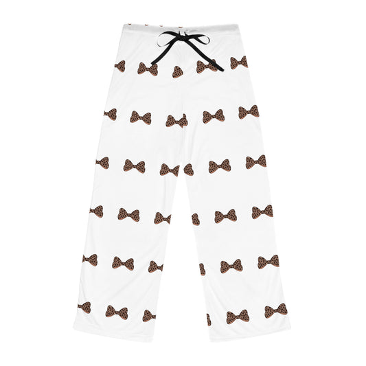 Chic Bow-Print Women's Pajama Pants, Cozy Sleepwear, Perfect for Lounging, Gift for Her, Girls' Night In, Relaxation Fashion