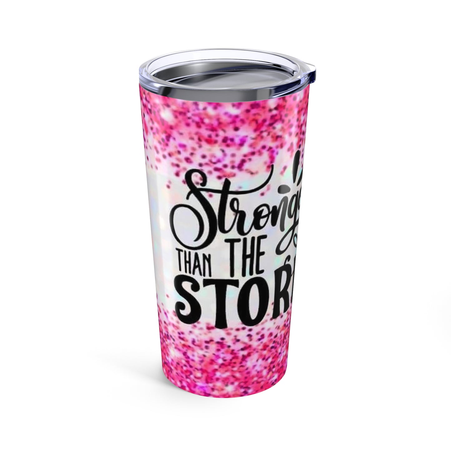 Empowering Pink Tumbler 20oz | Breast Cancer Awareness, Motivational Gift, Travel Mug, Supportive Drinkware, Inspirational Cup
