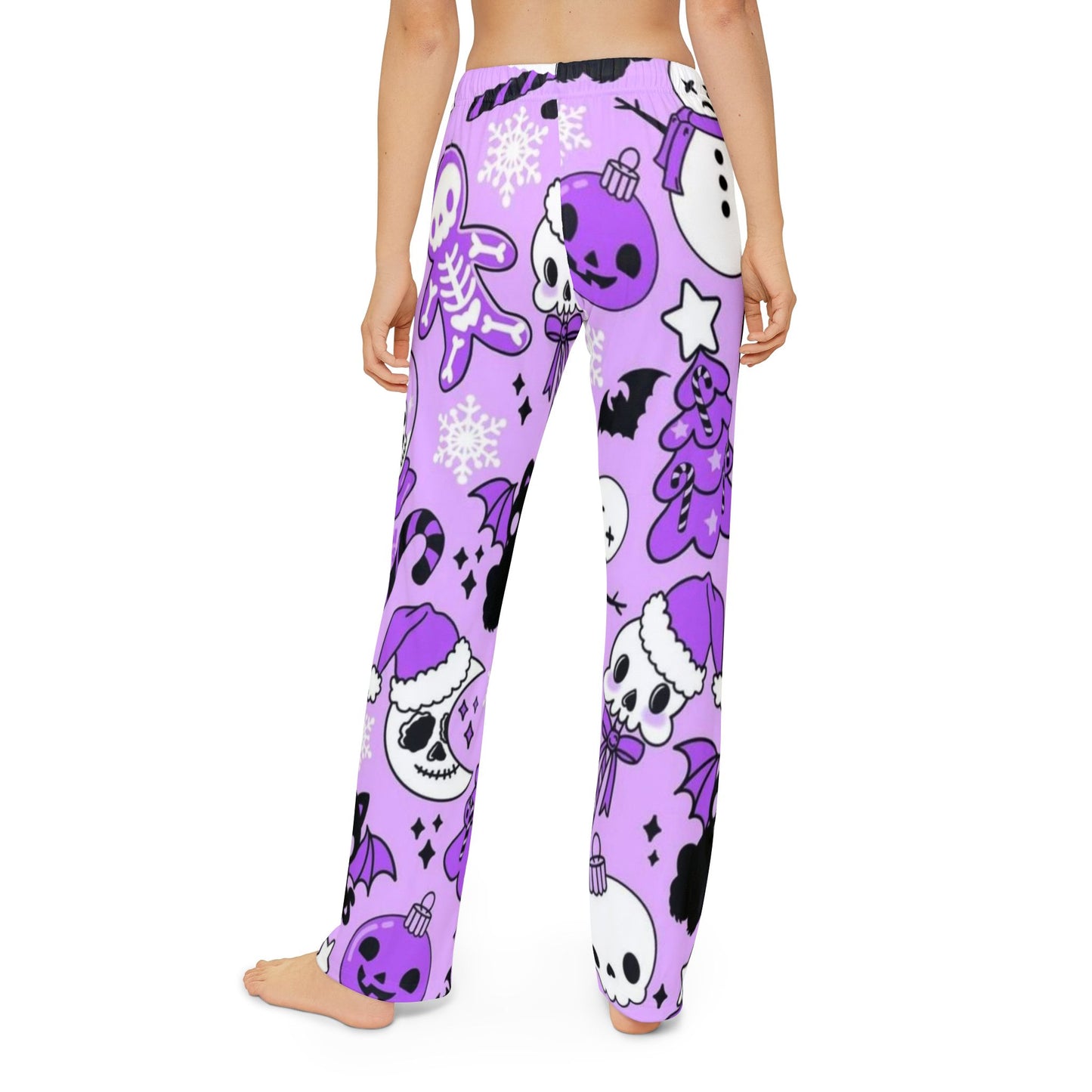 Kids Halloween Lounge Pants, Cozy Pajama Pants for Kids, Spooky Pattern Lounge Wear, Cute Halloween Gifts, Purple Ghostly Pants