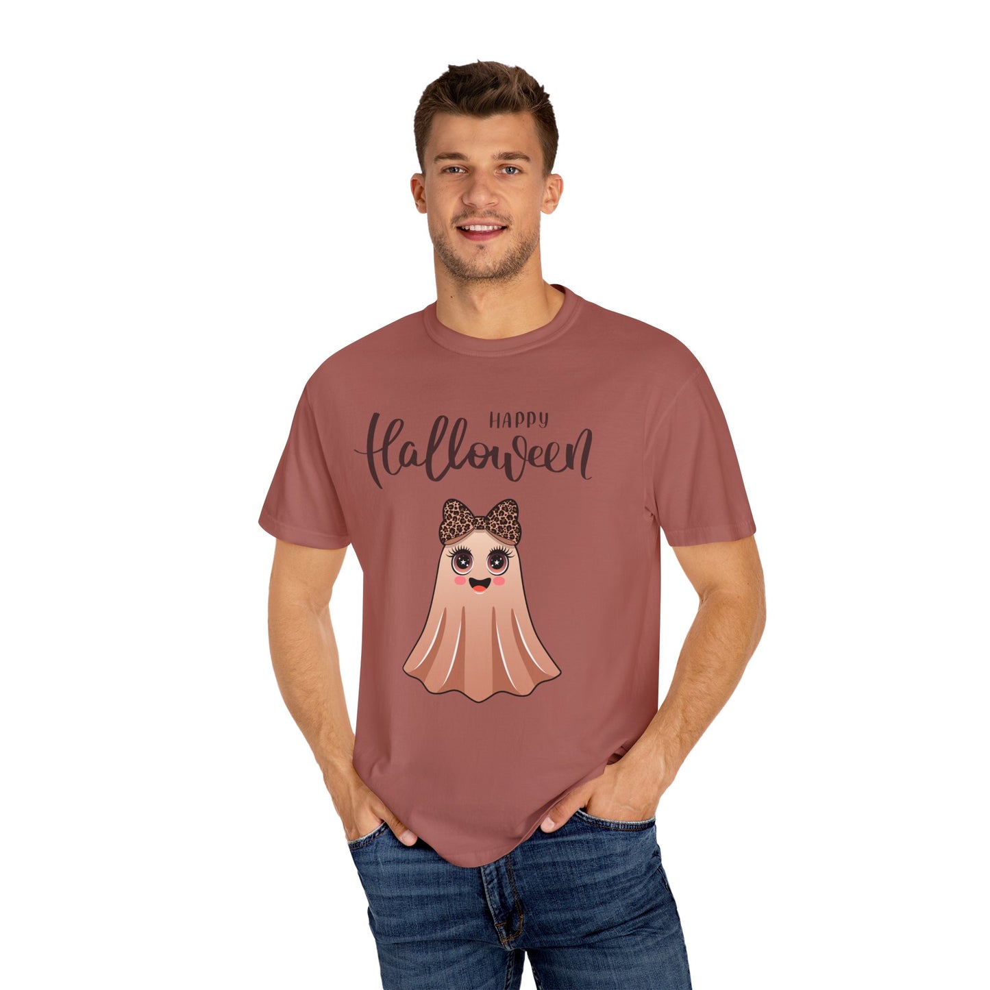 Happy Halloween Ghost T-shirt, Cute Unisex Tee, Festive Fall Apparel, Trick or Treat Shirt, Family Halloween Costume
