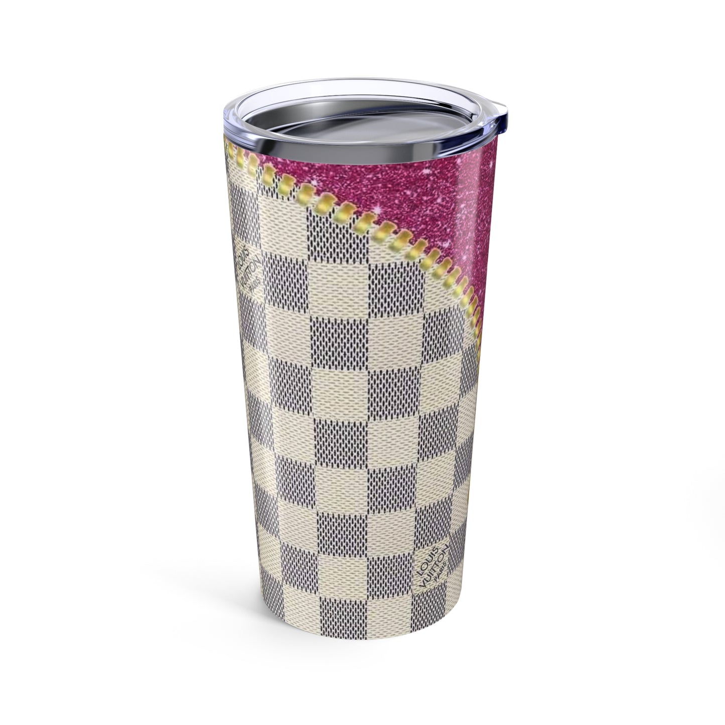 Pink Glitter Zip Tumbler | 20oz Travel Cup | Stylish Gift for Her | Trendy Drinkware for Any Occasion, Birthday, Mother's Day, Holiday