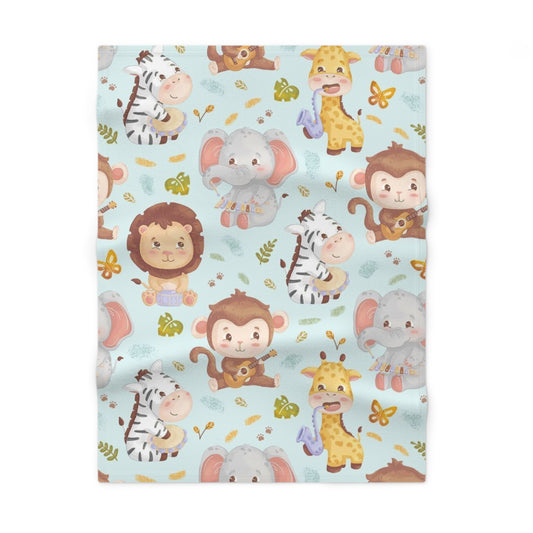 Cozy Safari Baby Blanket | Soft Fleece, Cute Animal Print, Nursery Decor, Baby Shower Gift, Infant Comfort