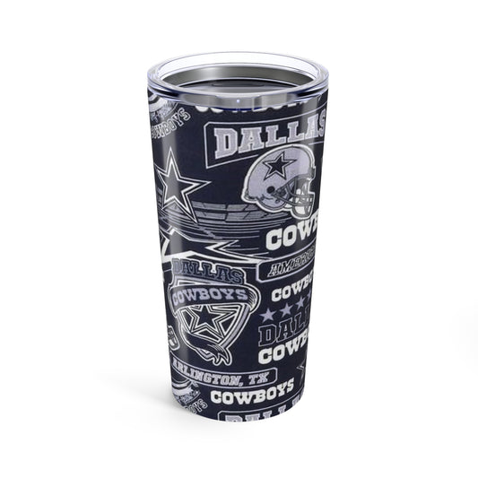 Dallas Cowboys Tumbler 20oz, Sport Drinkware, Team Fan Merchandise, Gift for Football Lovers, Game Day Accessory, Travel Mug